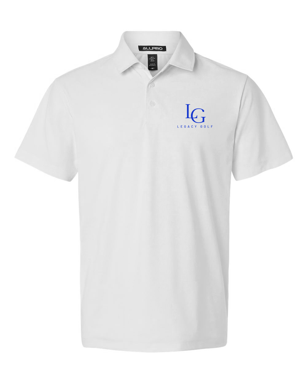 Premium Embroidered Men's Golf Polo (Black/White)