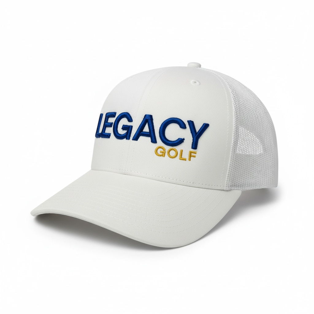 3D Puff Initials (White)