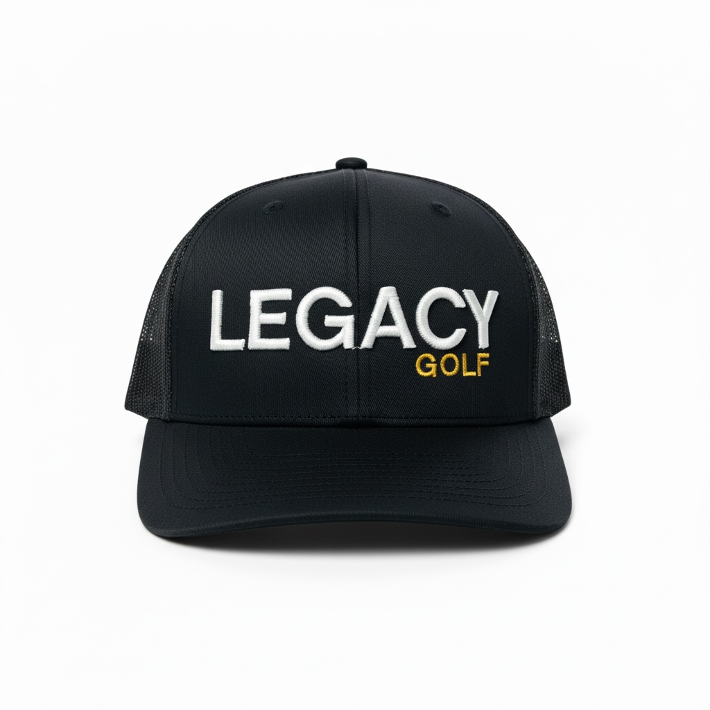 3D Puff Initials (Black)