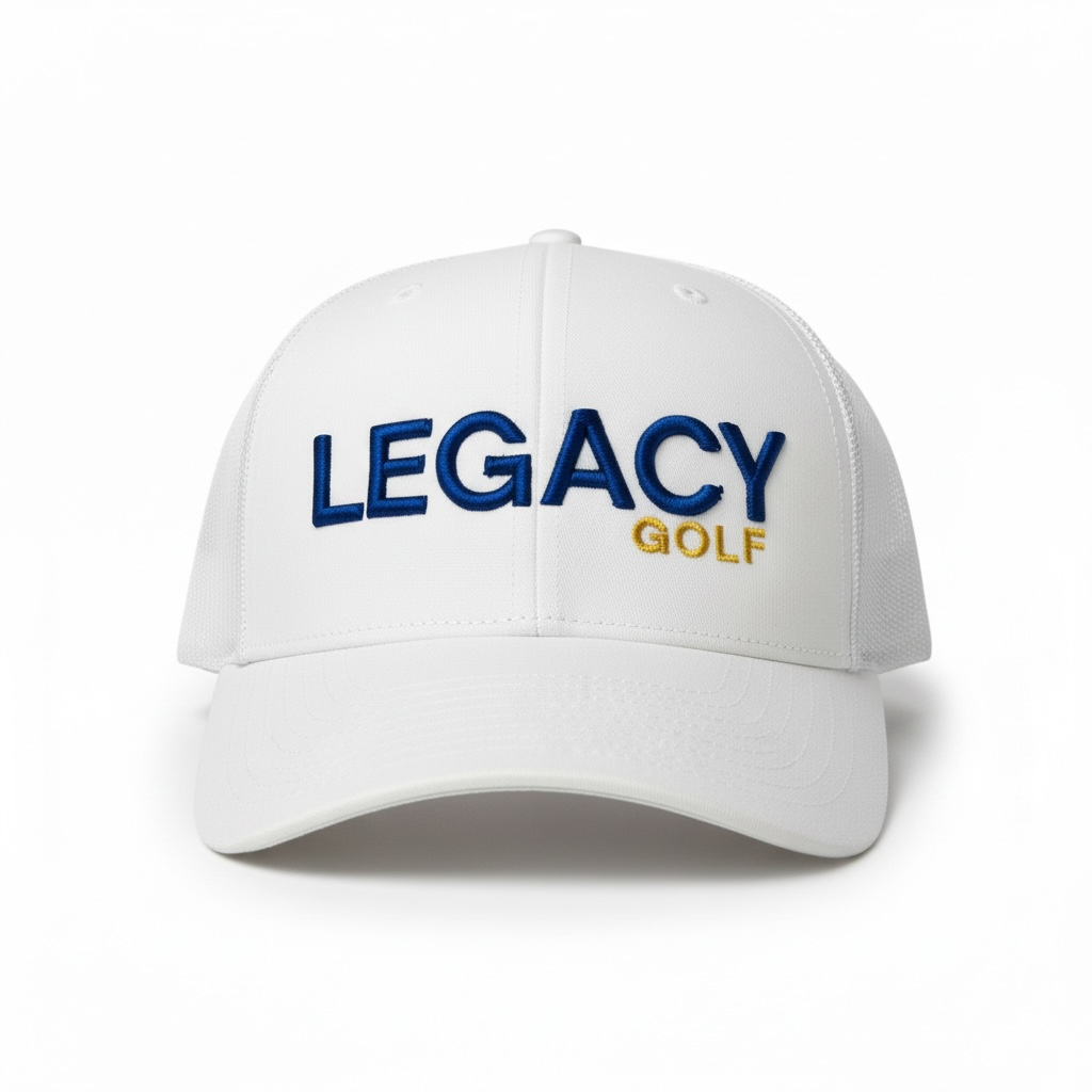 3D Puff Initials (White)